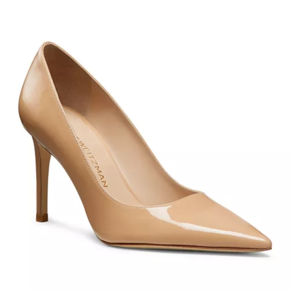 Stuart Weitzman Women's Brown Leather Pointy Pumps size 6.5